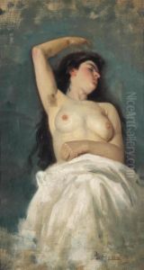 Young Woman With Naked Torso by Luigi Serena