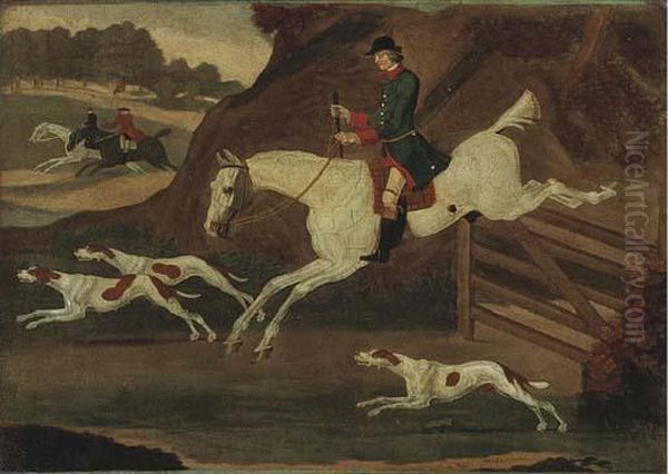 A Huntsman Jumping A Gate - view 1