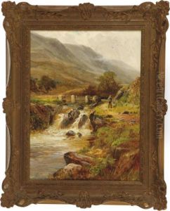 A Traveler Along A Path In The Highlands