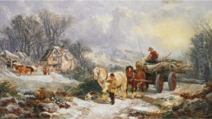 The Loaded Timber Wagon Returning Home by William Joseph Shayer