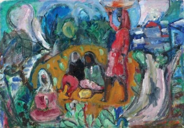 Women In Safed Market - view 1