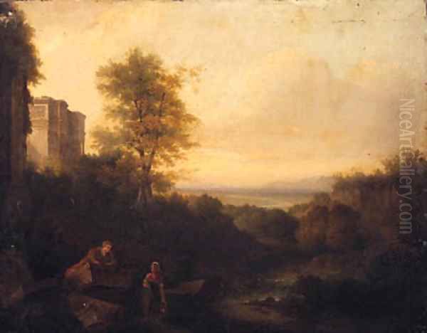 Figures Resting In A Classical Landscape - view 1