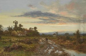 English Landscape At Sunset by Daniel Sherrin