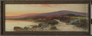 Figures By The River; Sheep Grazing by Daniel Sherrin