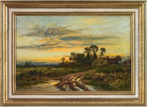 Evening Landscape With Cottage Evening Landscape With Cottage