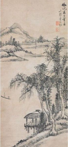 Landscape In Style Of Ni Yunlin - view 1