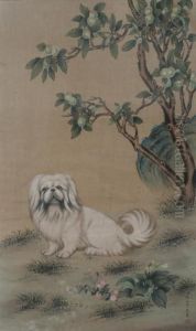 Dog Under Tree by Lang Shih-Ning