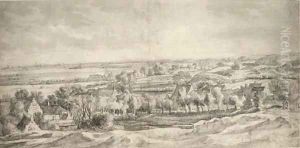 View of Bloemendaal, with Haarlem in the distance by Anthonie Waterloo