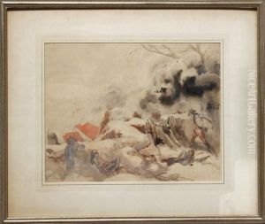 Revolutionary War Scene 1 by Everett Shinn