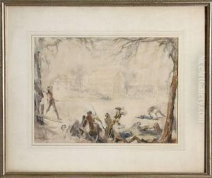 Revolutionary War Scene by Everett Shinn