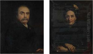 Portret Van Een Heer En Een Dame by Eugene Siberdt