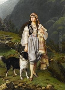 A Balkan Shepherdess by Eugene Siberdt