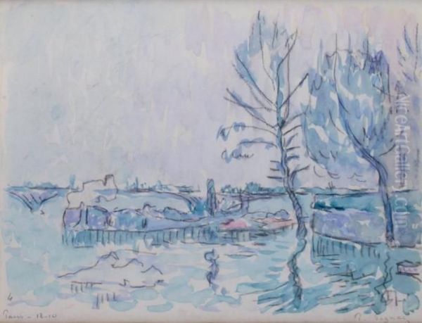 Paris, Les Inondations De La Seine, Decembre - view 1