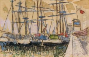 Bateaux A Quai by Paul Signac