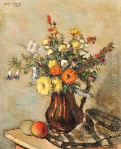 Flowers And Peaches by Simkha Simkhovitch
