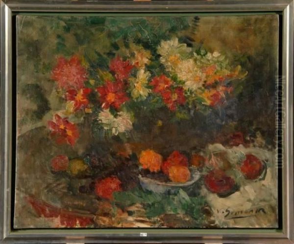 Nature Morte Aux Fleurs Et Aux Fruits - view 1