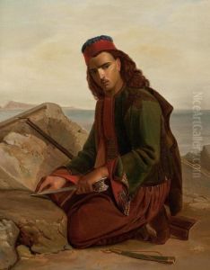 A Greek Soldier Hones His Dagger