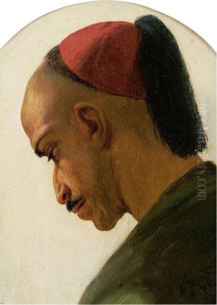 Portrait Of A Turk In A Red Skull Cap - view 1