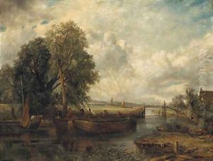 View on the Stour near Dedham by Frederick Waters Watts