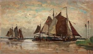 Dutch Beach Scene by Carl Skanberg