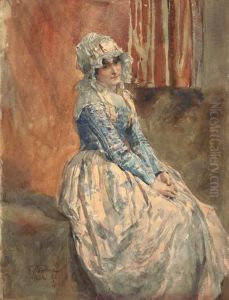 Sitzende Frau