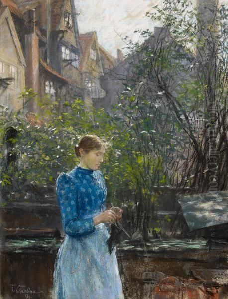 Young Woman In Garden - view 1