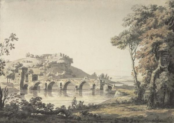 The Ponte Molle In The Campagna, Northern Rome - view 1