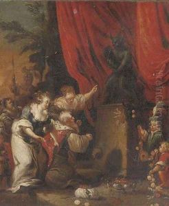 A sacrificial scene by Jacob Willemsz De The Elder Wet