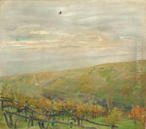 Landschaft Mit Fliegendem Vogel by Max Slevogt