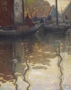 Herfstochtend Aan De Haven; The Harbour Of Volendam by Willy Sluyters