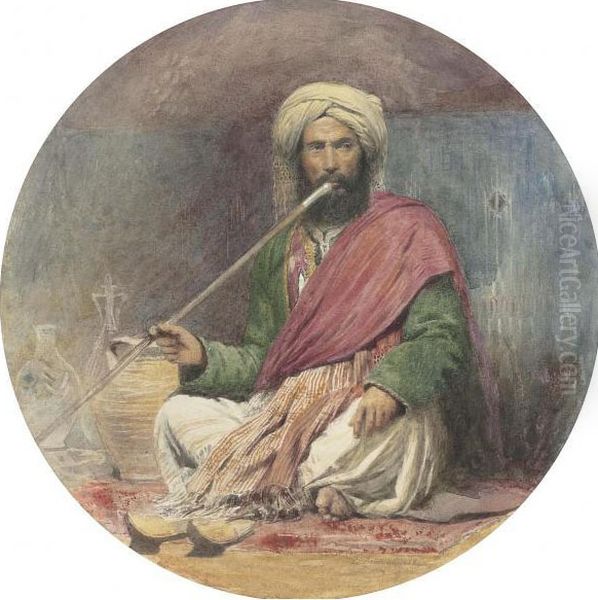 An Arab Smoking A Shilbouck - view 1