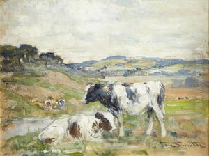 Calves In A Landscape Calves In A Landscape