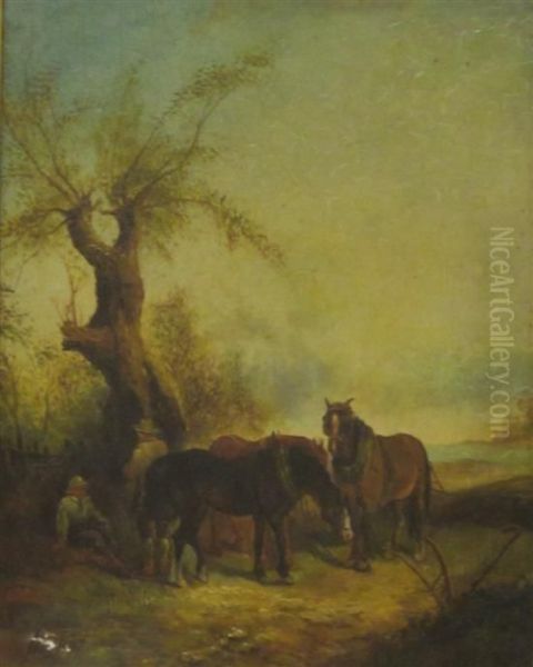 Plough Horses Resting - view 1