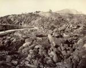 La Lave Apres L'eruption Du Vesuve by Giorgio Sommer
