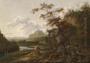 A Wide Landscape With Resting Shepherds