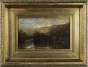 Sunlit River Landscape by William Louis Sonntag