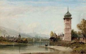 View of an Eastern European city from the river