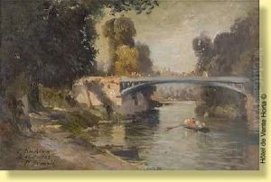 Canotier Sur L'oise by Jean, Paul Denarie Sorlain