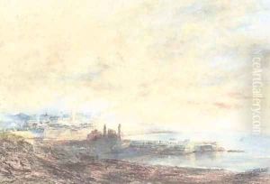 View over a coastal town by Thomas Williams