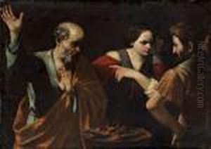 Le Reniement De Saint Pierre by Lionello Spada
