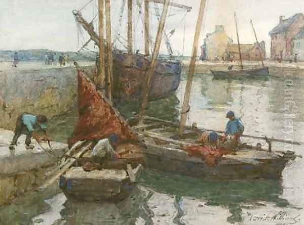 The Harbour at Concarneau by Terrick John Williams