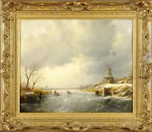 Les Patineurs by Jan Jacob Coenraad Spohler