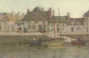 Harbourside, Concarneau by Terrick John Williams