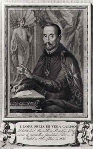 Portrait of Lope Felix de Vega Carpio (1562-1635) engraved by Fernando Selma (1752-1810) by Ximeno y Planes, Rafael