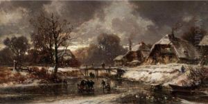Winterlandschaft by Adolf Stademann