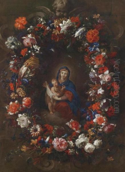 The Virgin And Child In A Wreath Of Flowers - view 1