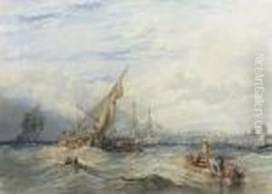 Shipping In Portsmouth Harbour by William Clarkson Stanfield
