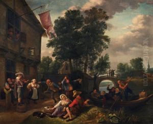 Bauerntanz Vor Einer Schanke by Jan Steen