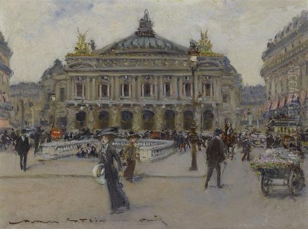 Opera De Paris In The Rain - view 1