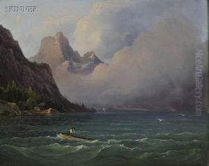 Storm Over A Mountain Lake by Wilhelm Steinfeld